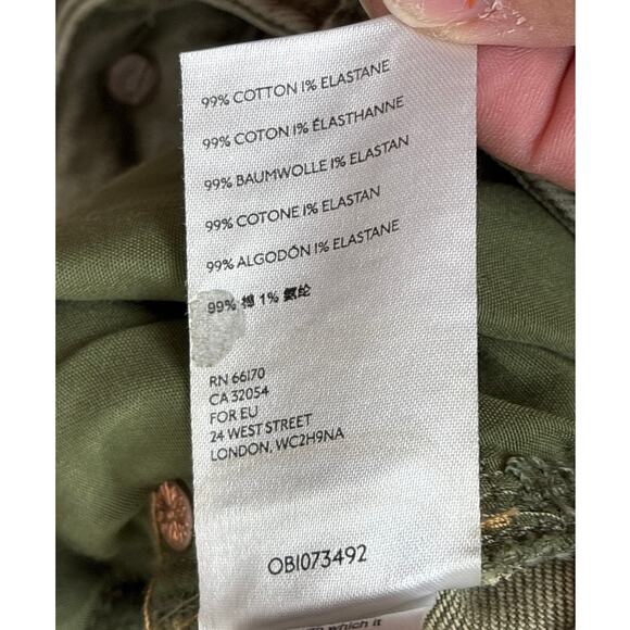 We The Free Women’s 28 Green Button Fly Distressed Medium Weight Denim Jeans - Picture 6 of 6